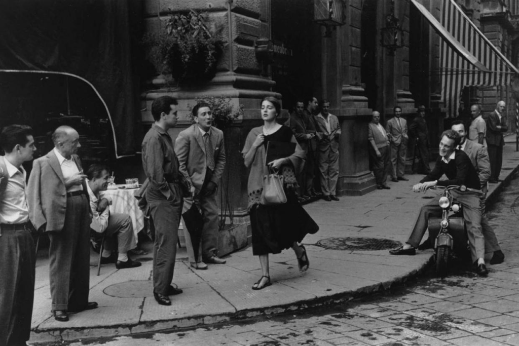 unwanted-attention-above-american-girl-in-italy-florence-1951-by-ruth-orkin-orkin-engel-film-and-photo-archive