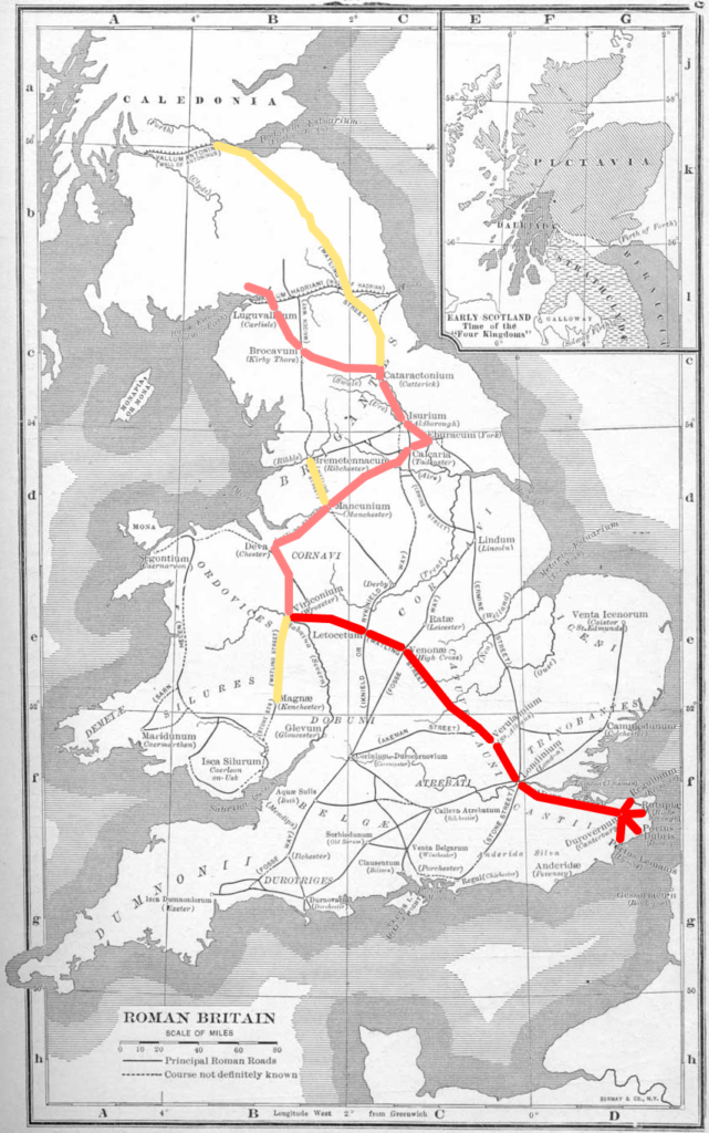 Map of Watling Street